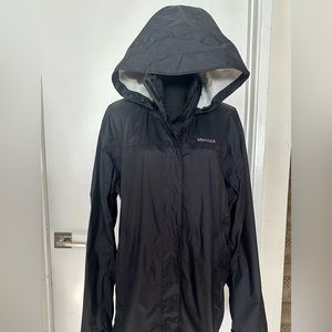 Marmot Women’s Precip Lightweight and Waterproof Rain Jacket size XXL, Black